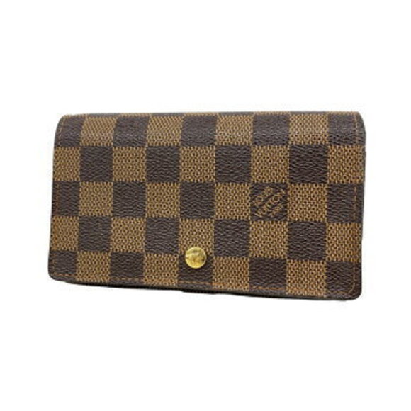 Louis Vuitton Damier Portefeuille Tresor Wallet Ebene Brown - Picture 1 of 9
